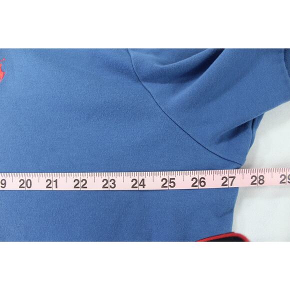 Polo Ralph Lauren Men’s XXL Blue Polo Shirt Red Logo Classic Fit Cotton - Picture 7 of 8